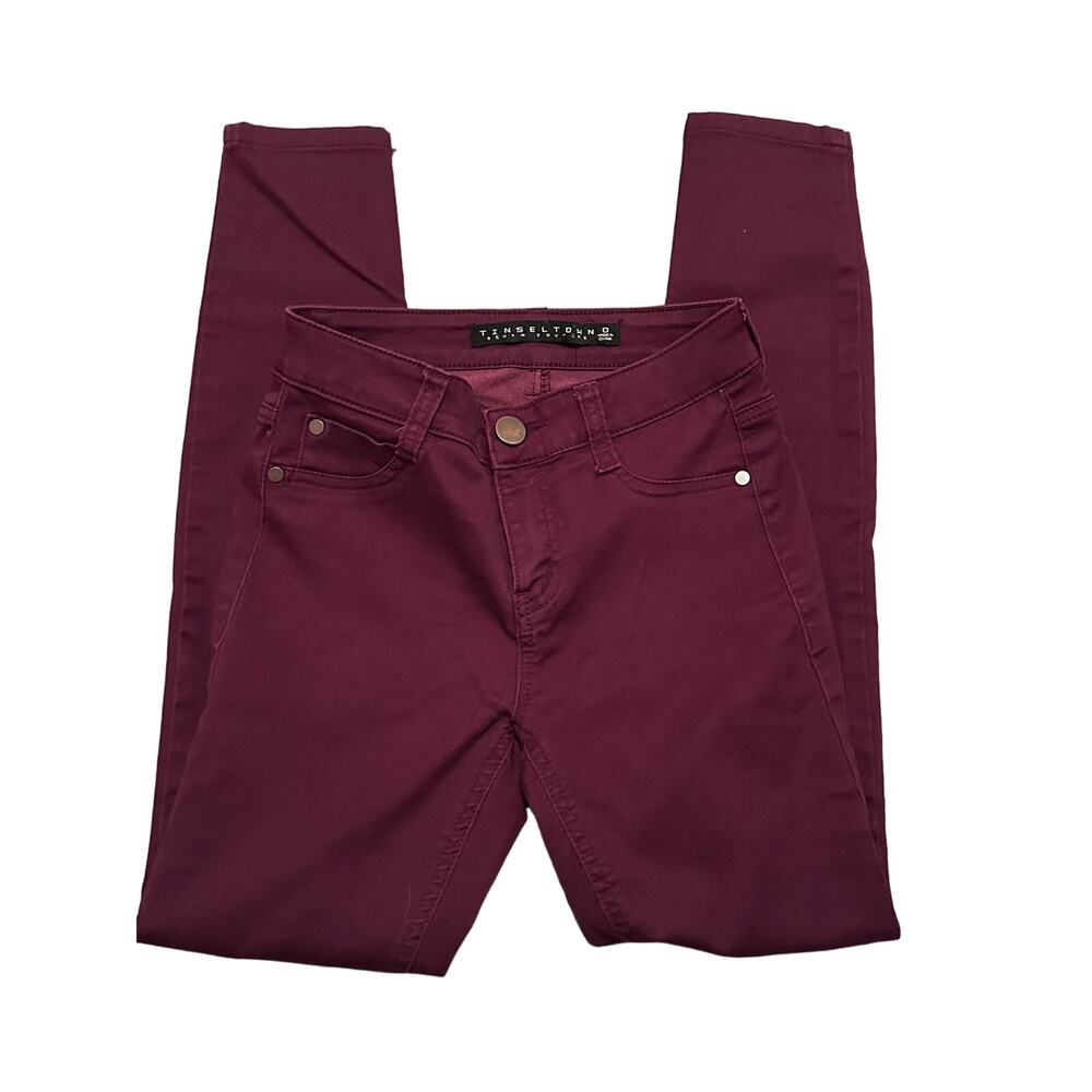 Maroon Skinny Jeans by Tinseltown